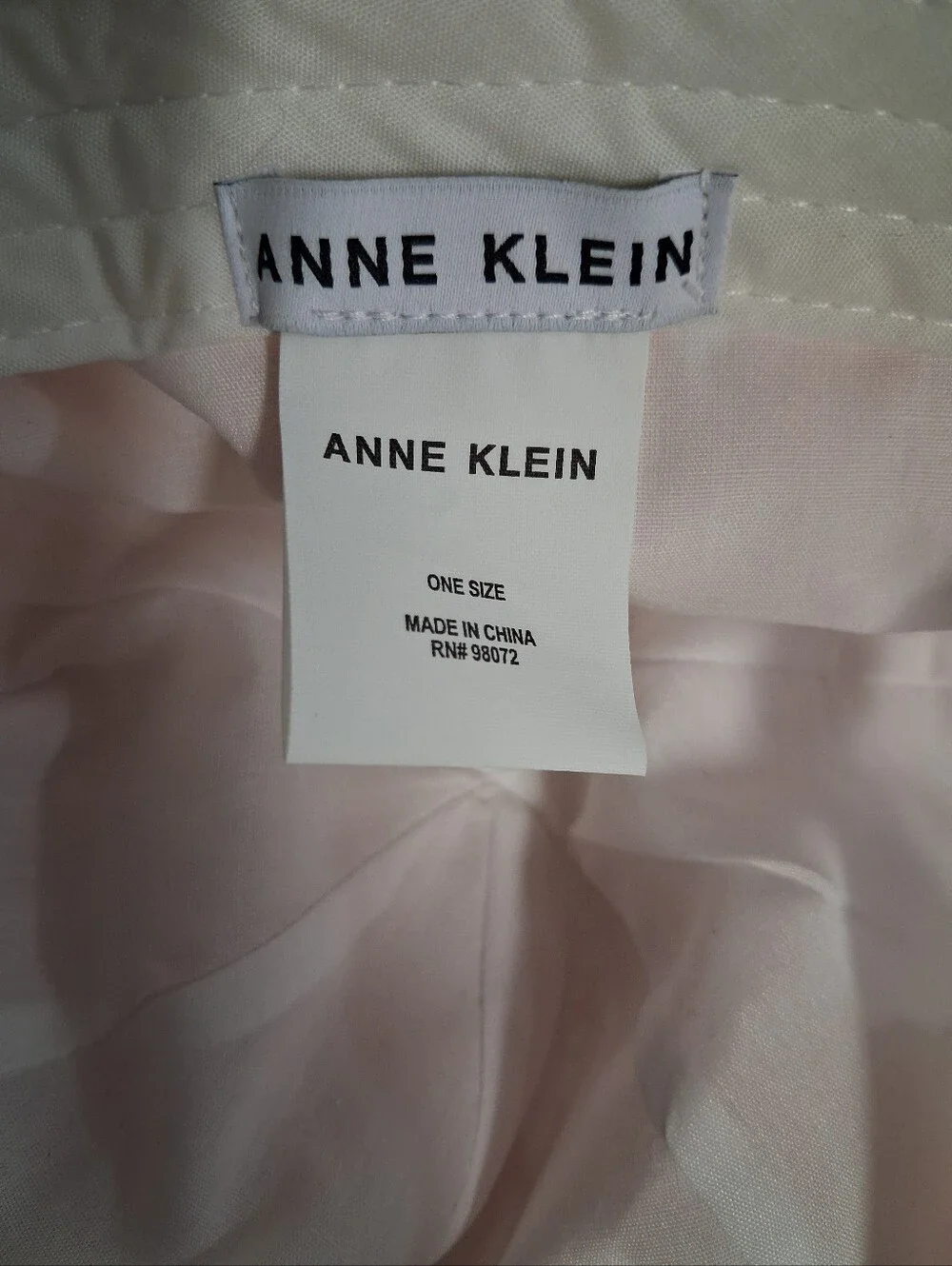 Anne Klein Pale Pink Floral Adjustable Cotton Twill Baseball Cap
